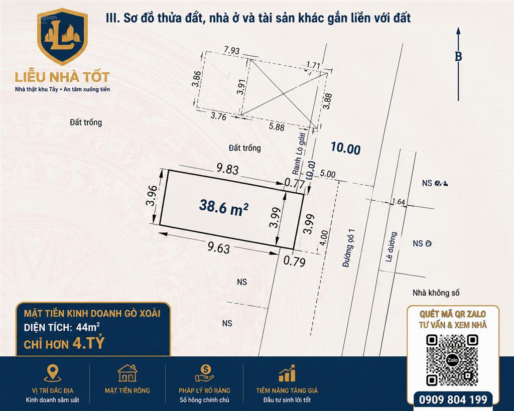 Mặt tiền giá trong hẻm chỉ nhỉnh 4 tỷ, cơ hội không đến lần hai!