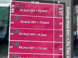 Bán 5 lô đất f0 đường nhựa 8m, gần chợ đại hải  giá 4.5 tỷ/lô