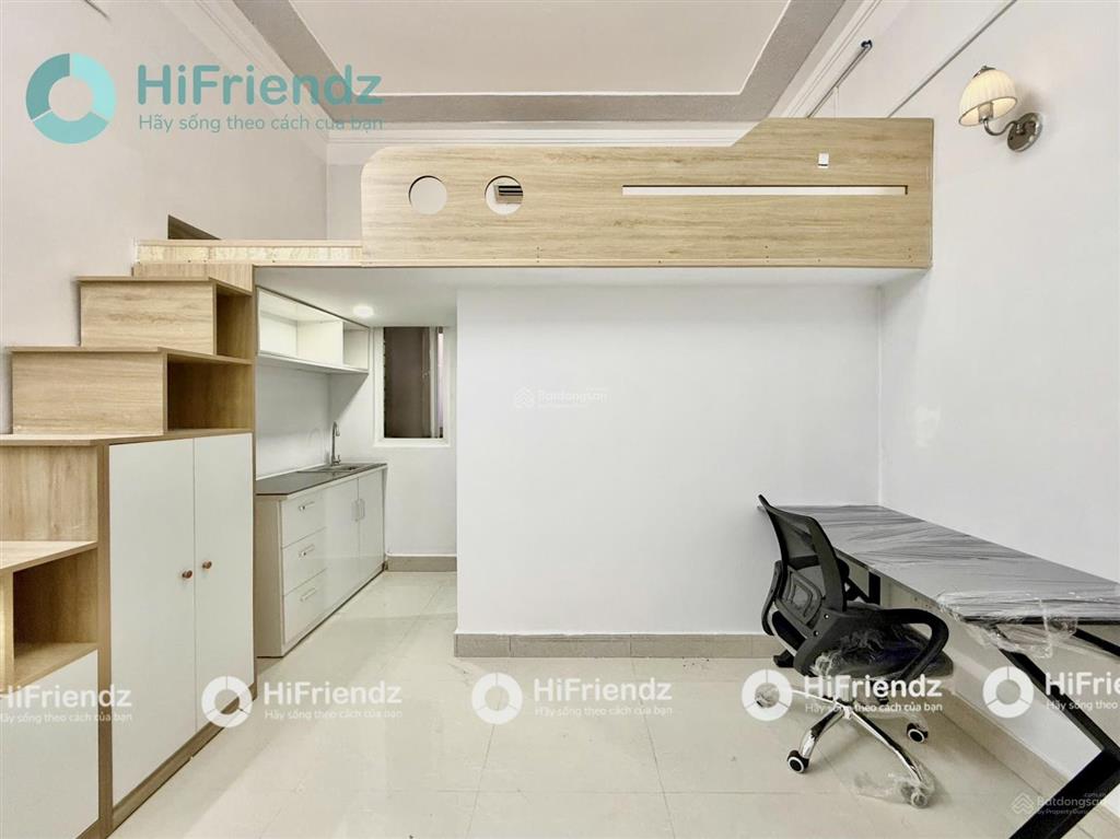 Cho thuê phòng gác full nội thất mới 100%  gác cao đứng được  ngay cv gia định