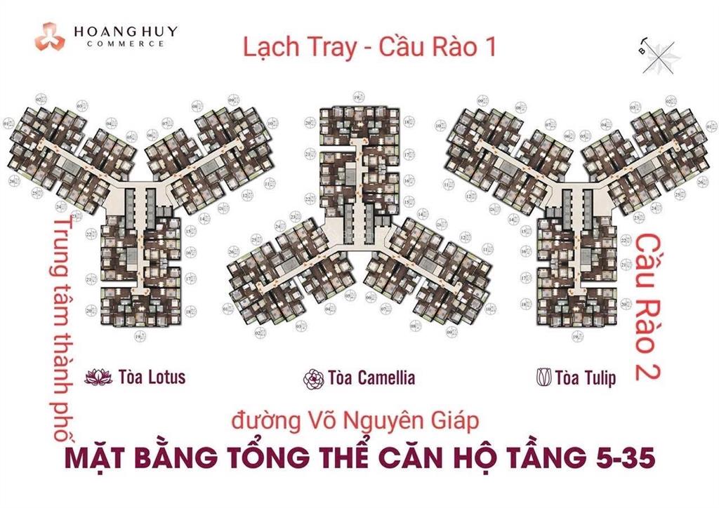 Hoàng huy commerce giá chỉ 45 triệu đồng/m2