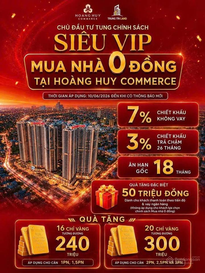 Hoàng huy commerce giá chỉ 45 triệu đồng/m2