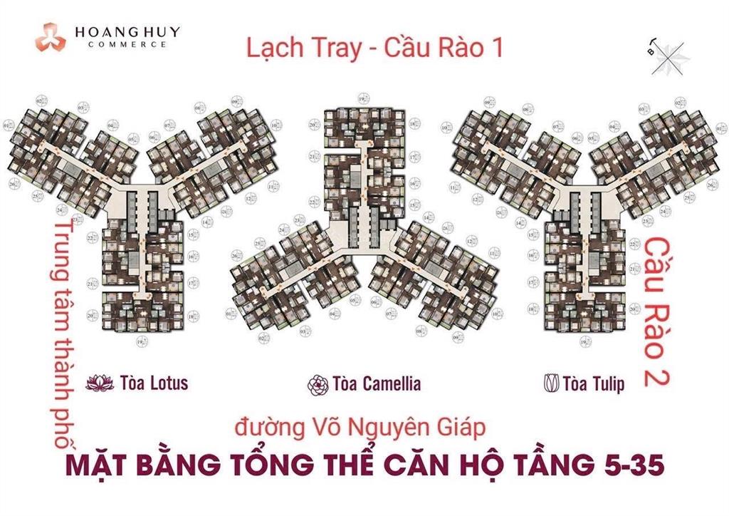 Hoàng huy commerce giá chỉ 45 triệu đồng/m2