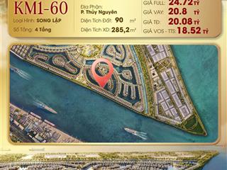 Siêu phẩm biệt thự song lập komorebi vị trí vàng tại vinhomes royal island giá chỉ từ trên 18tỷ