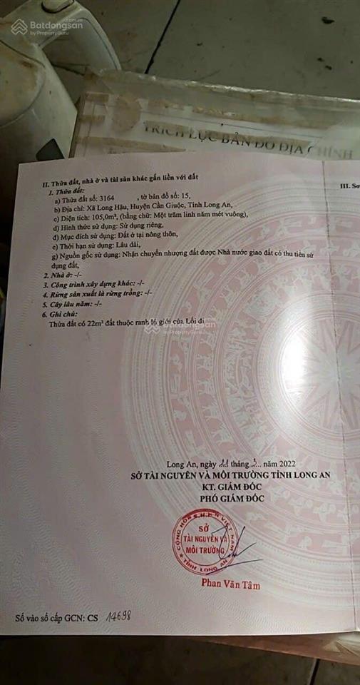Bán đất 2 mặt tiền hẻm đình chánh tại long hậu, cần giuộc