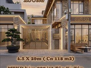 Mtkd hẻm 688  tân kỳ tân quý  xây được 6 tầng  hầm  giá 60tr/m2  xây mới theo ý