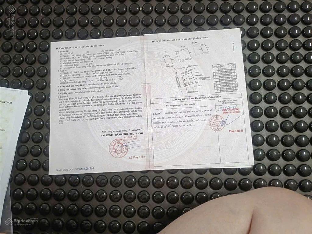Bán nhà mặt tiền lạc thiện  bắc nha trang giá chỉ 3 tỷ 600
