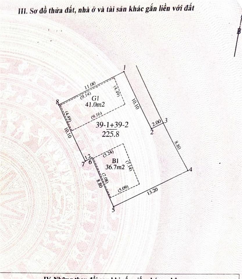 Mặt hồ tai trâu dt thực tế 263m2  mặt tiền 13m  quỹ đất lớn  hiếm tại long biên