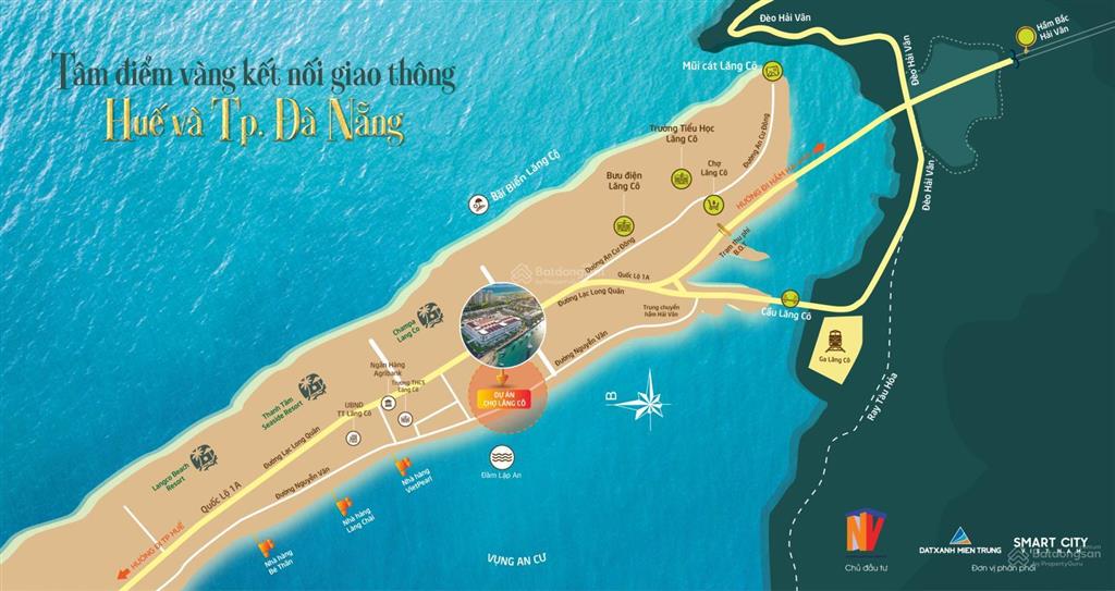 Chợ lăng cô, bản giao hưởng giữa đầm lập an  đèo hải vân. bán điểm kinh doanh 3 tầng ở chợ lăng cô