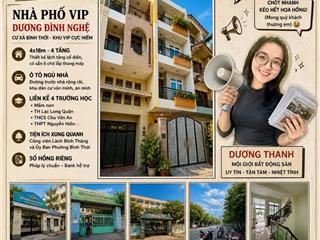 Chủ gấp bán  khu vip đường dương đình nghệ (4x18m), 4 tầng ( 0703 863 *** thank )