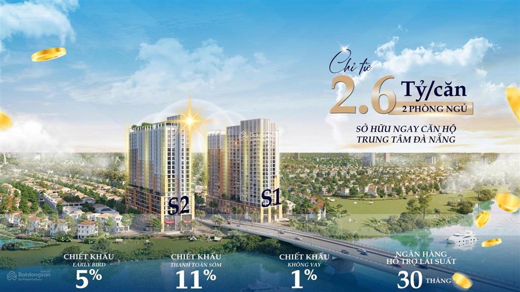 Siêu hot! bán căn hộ spana tower 2pn, 70m2, 58 triệu/m2  mt nguyễn phước lan, q. cẩm lệ