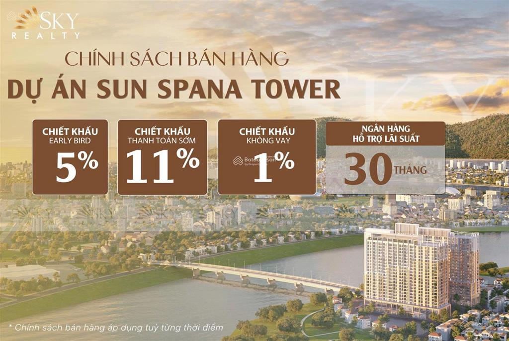 Siêu hot! bán căn hộ spana tower 2pn, 70m2, 58 triệu/m2  mt nguyễn phước lan, q. cẩm lệ