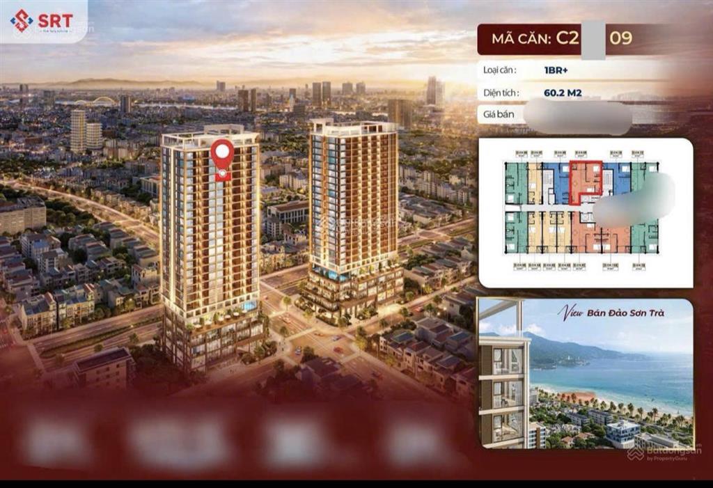 Bán nhanh căn hộ 1br+ view biển mỹ khê  dòng tiền tốt giá ưu đãi chủ đầu tư