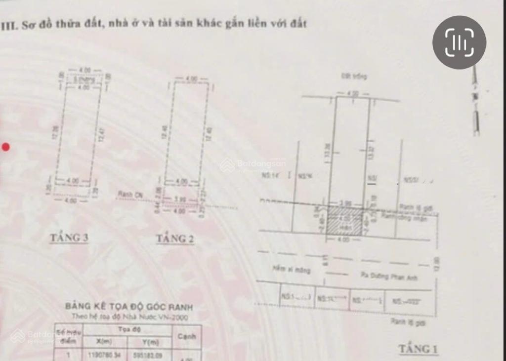 Nhà phan anh gần tô hiệu, đầm sen q11  3 tầng 4 x 16.5m chỉ 6t hơn