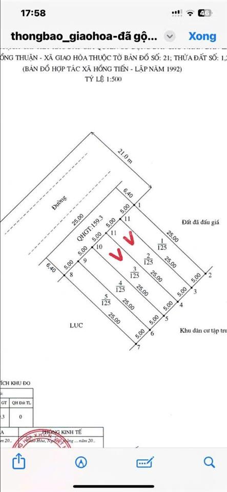 Bán đất mặt đường phố mới hồng thuận ngay trường cấp 3 giao thủy c