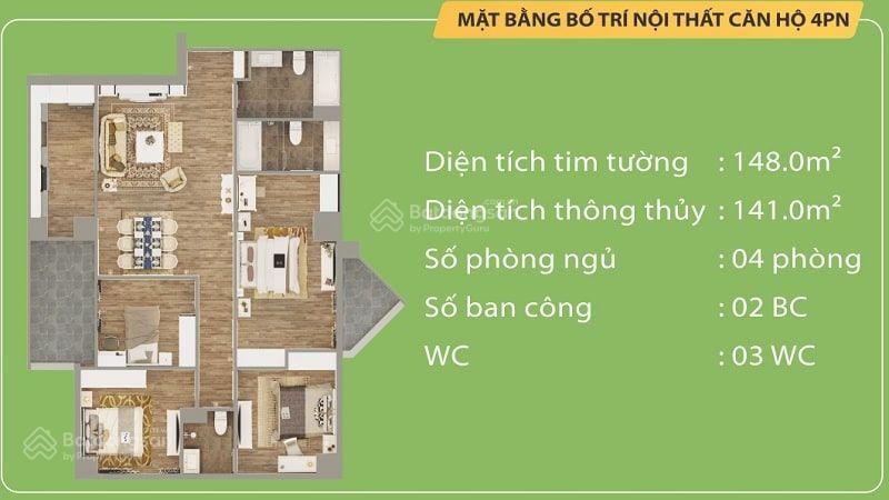 Bán căn hộ 141m2, 4pn, 3vs giá ưu đãi tại tecco garden, giá tốt nhất khu vực hn