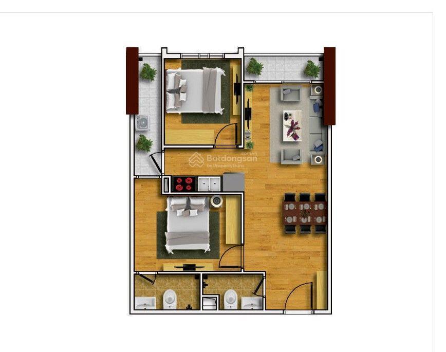 Bán cần bán căn 2pn tecco skyville, nội thất đầy đủ, giá tốt trong khu vực chỉ 3, x tỷ