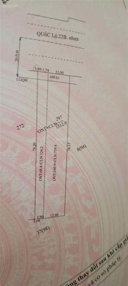 Bán đất tại quốc lộ 22b, 15 tỷ, 1312 m2, hàng hiếm tại tây ninh, uy tín