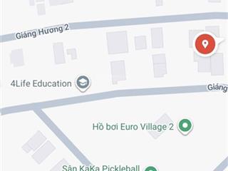 Đất biệt thự euro villa 2 mặt sông rẻ nhất thị trường