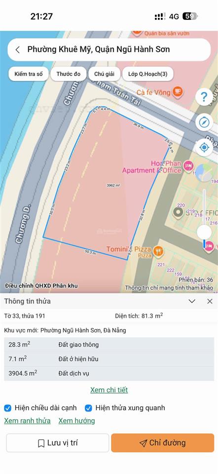 Cục đất lớn sót lại mặt tiền chương dương view sông đối diện dự án sun group