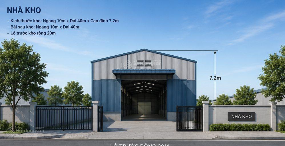 Cho thuê kho mới 100% 400m² trung tâm cần thơ có điện 3 pha