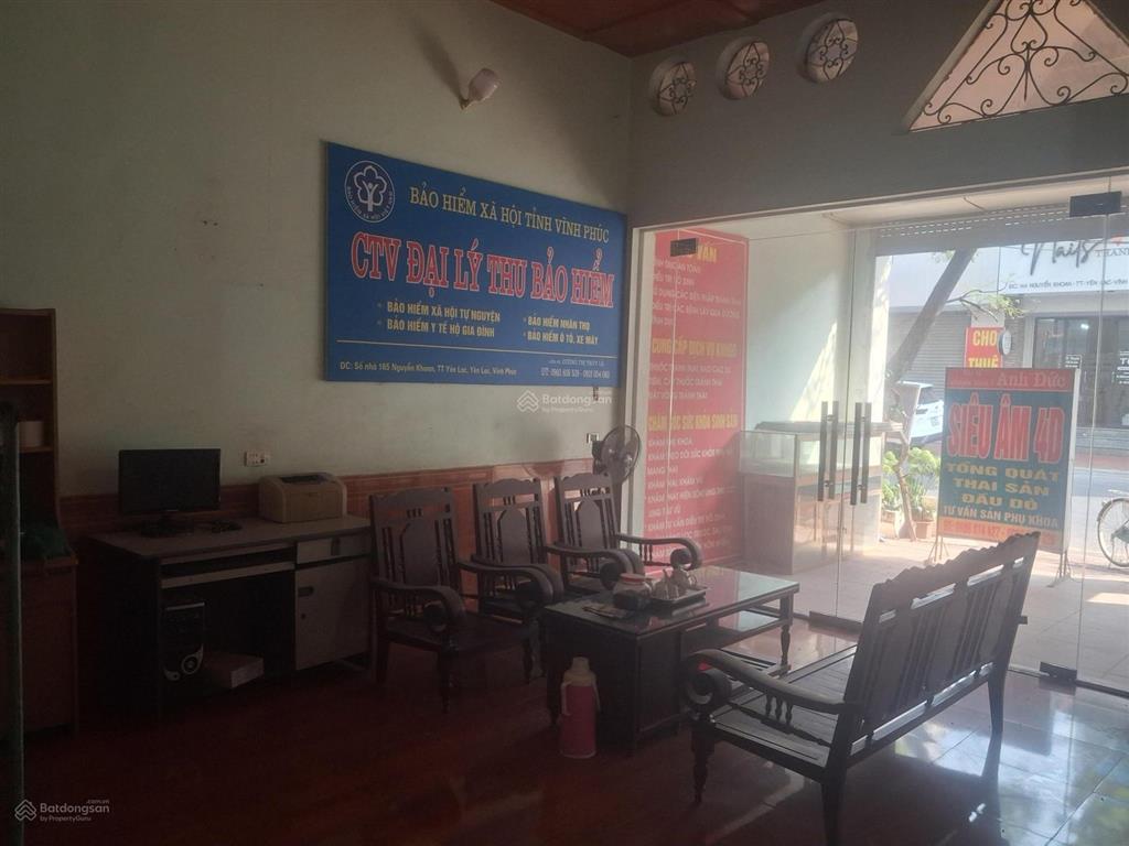 Bán nhà mặt phố 100 m2, số 165 đường nguyễn khoan, đt 303, thị trấn yên lạc, yên lạc, vĩnh phúc