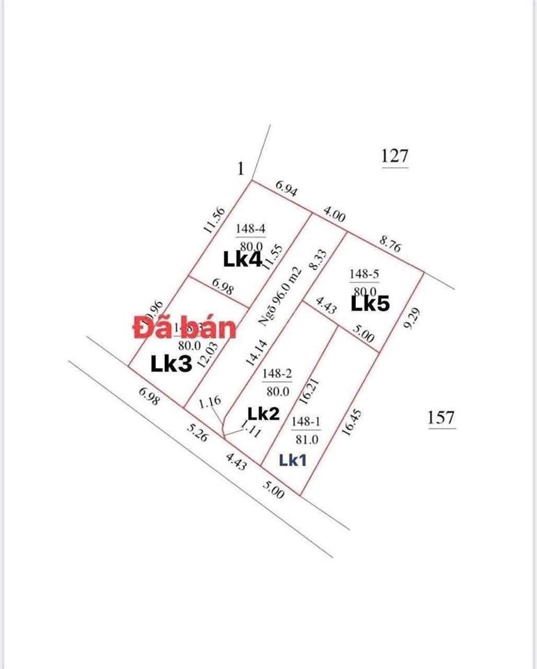Tài chính chỉ nhỉnh 1 tỷ các bác đã có 1 lô đất xe 81m2, đường xe 7 chỗ chạy thoải mái
