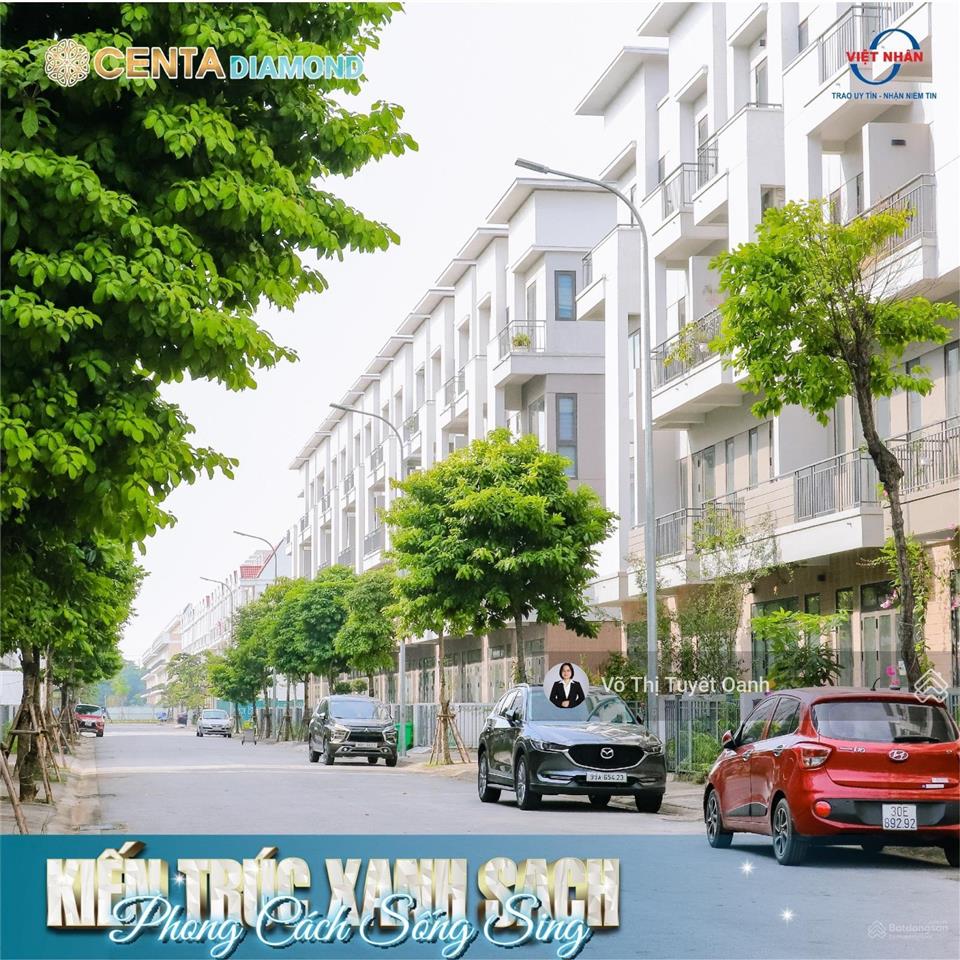 Nhà phố 4 tầng centa diamond đối diện chung cư vsip bắc ninh, sổ riêng giá 6 tỷ 600