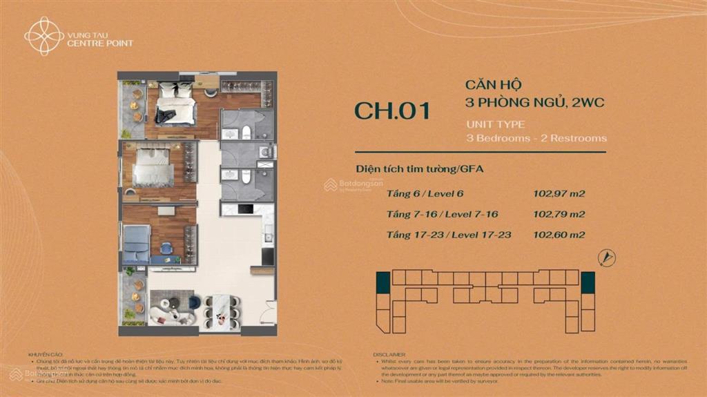 Căn hộ 3 phòng ngủ 2wc căn góc 2 mặt tiền thoáng mát, giá chỉ hơn 5 tỷ