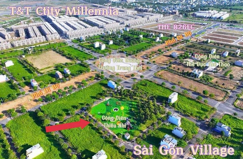 Cần bán nhanh nền đất đẹp kdc saigonvillage, t&t long hậu . giá ngộp rẻ nhất khu vực
