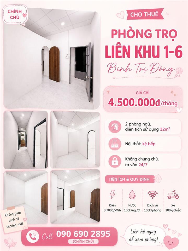 Cho thuê phòng dạng 2 phòng ngủ