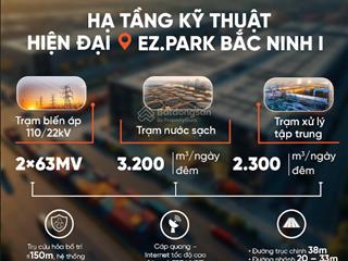 Đất khu công nghiệp ez.park bắc ninh i (kcn tiên sơn  ninh sơn) dt 89.57 ha có tách lô từ 1ha