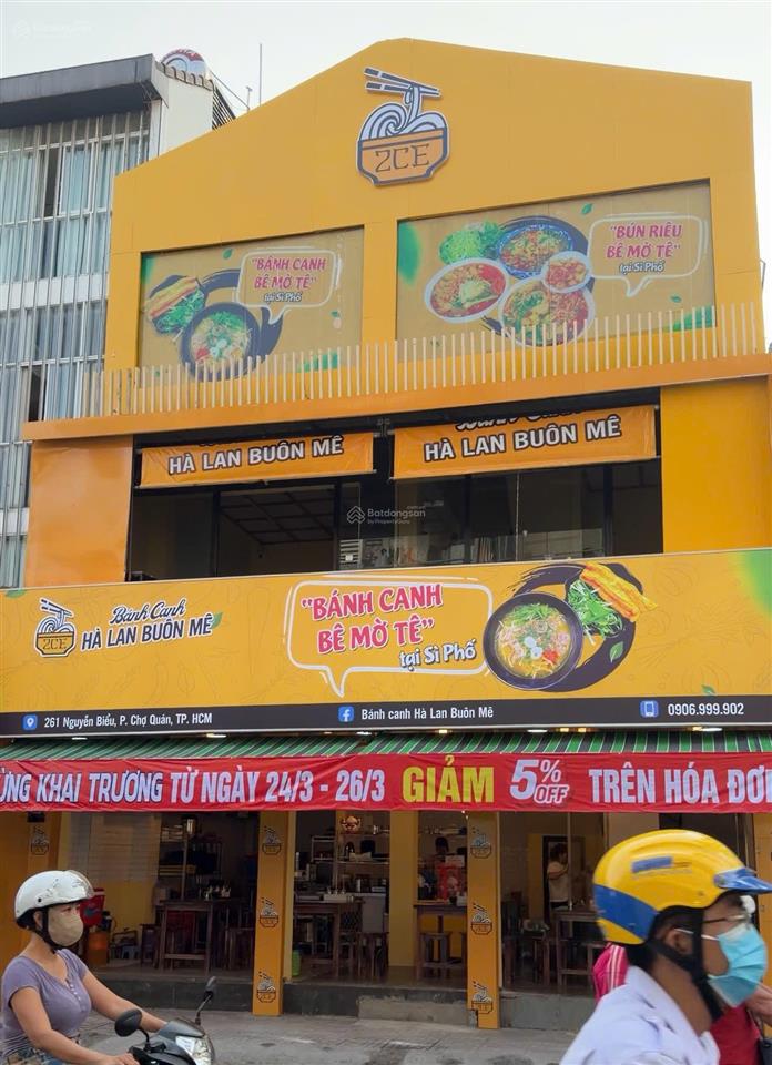 Cho thuê nhà mặt phố 261 nguyễn biểu, 55 triệu, 48m2, 3 tầng, 1pn, 1wc