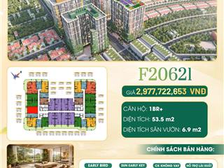 Bán căn 1pn + sân vườn tầng 6 tòa f2 sun fours đà nẵng, giá gốc cđt, nhận ngay 10 triệu khi ký hđ