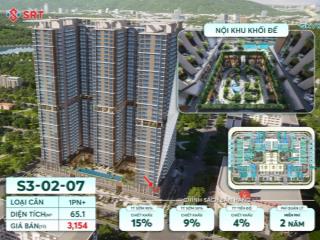 Duy nhất 1 căn khối đế tầng 2 sky m mã căn s3  02  07 loại 1pn + diện tích 65,1m2