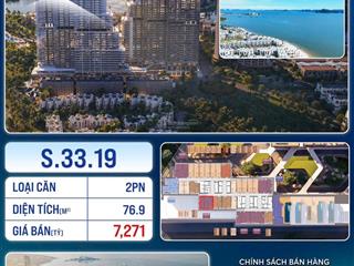 Bán cc aria bay tower, 7,271 tỷ, 76,9m2, bay tower, 7,271 tỷ, 76,9m2, 2pn, 2wc, hùng thắng, hạ long