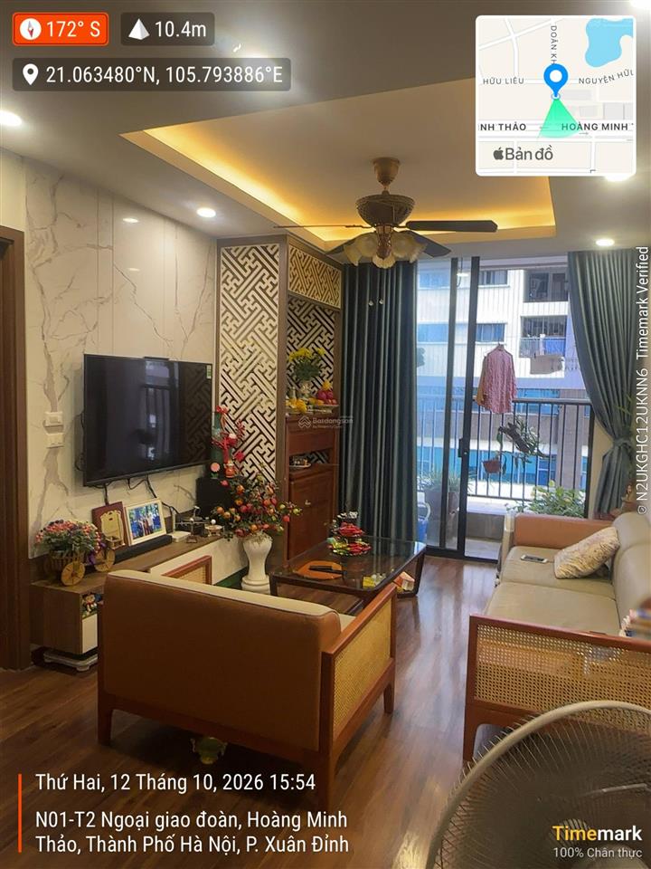 Bán căn 3pn 2wc, 95m2, full nội thất, bancong bắc view hồ tại toà n01t1, em đức 0387 896 ***