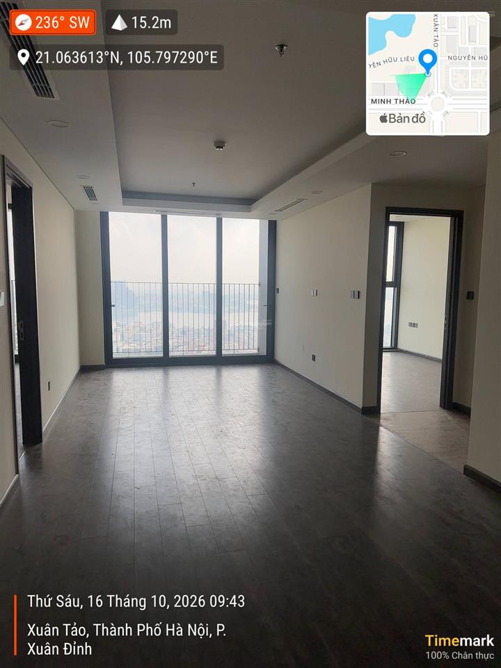Bán căn view hồ tây 3pn, 105m2, tòa t7 tại chung cư han jardin, em đức 0387 896 ***