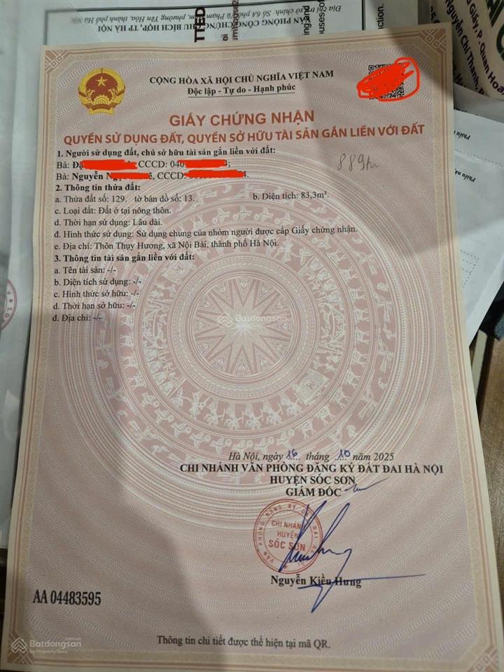 Bán đất tại đường 18, phú cường, sóc sơn, hà nội, giá thỏa thuận, 83m2