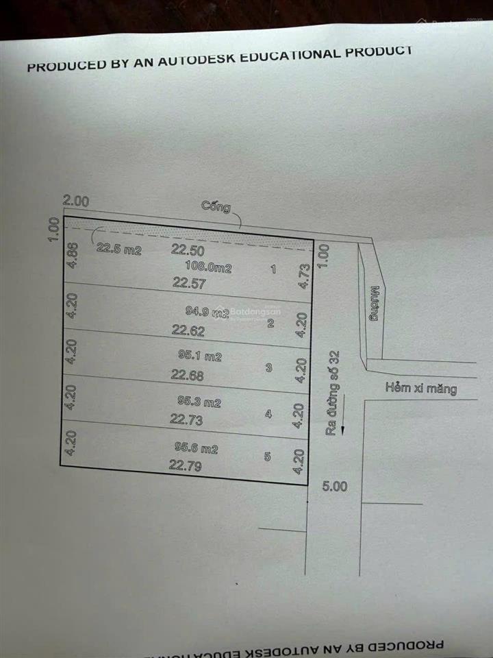 95m2  61trđ/m2  đường 32 linh đông  300m tới phạm văn đồng  giáp chung cư 4s linh đông