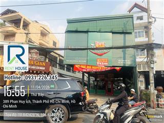 Cho thuê nhà góc 2 mặt tiền phan huy ích, p.12 q.gò vấp gần ngay emart