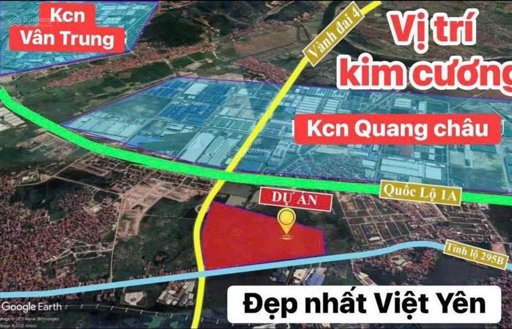 Bán đất nền dự án tabudec việt yên, giá hơn 4ty800,dt 90m2, đông nam