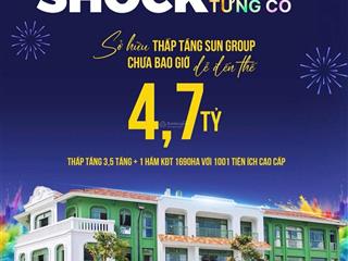 Căn liền kề 60m² chỉ 4,7 tỷ nằm tại trung tâm dự án sun urban city