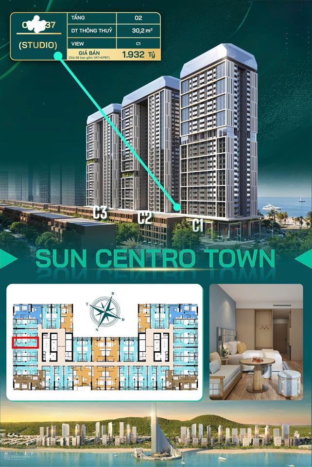Studio trung tâm bãi cháy giá chỉ từ 1.5** tỷ (suất cực hiếm)