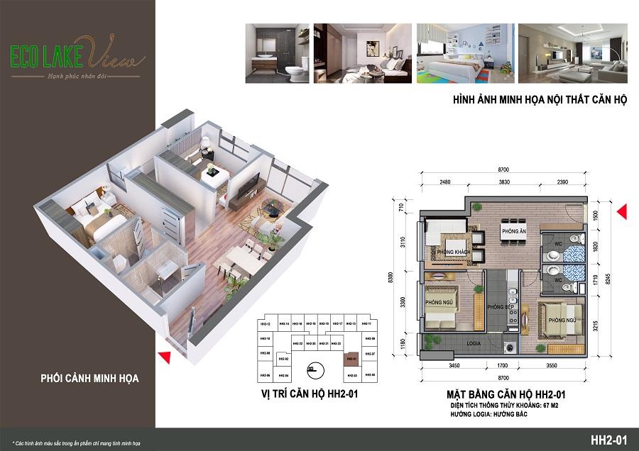Bán căn hộ hh3a ecolake view, diện tích nhỏ, phù hợp gia đình ít người