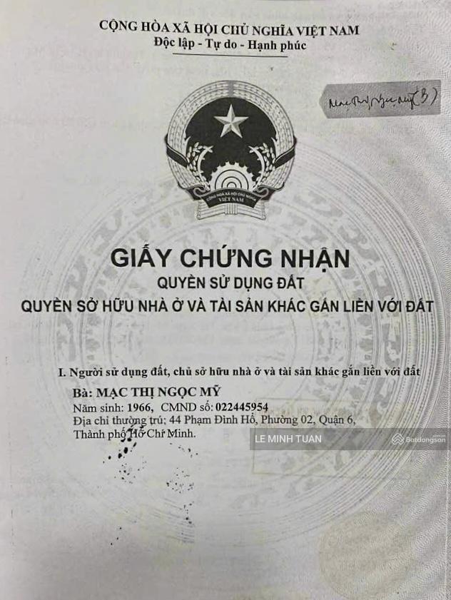 Bán nhà riêng quận 6 đường phạm văn chí 98,4m2 4 tầng 5pn gần chợ bình tây giá tốt