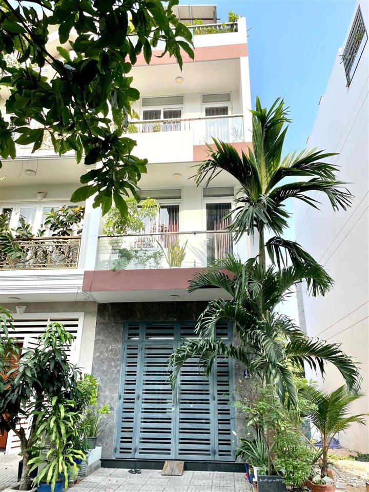 Nhà khu compound trần não có bảo vệ , trệt 2 lầu sân thượng giá 25tr