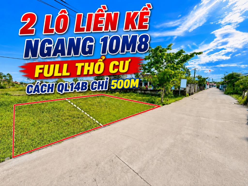 Đất ven Đà Nẵng - Trục chính sát QL14B mở rộng 34m