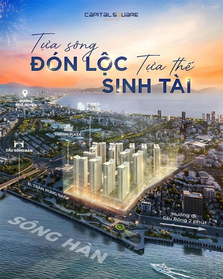 Xuất ngoại giao  chủ đầu tư hỗ trợ 200 triệu cho căn 2 pn hướng sông dự án capital square đà nẵng