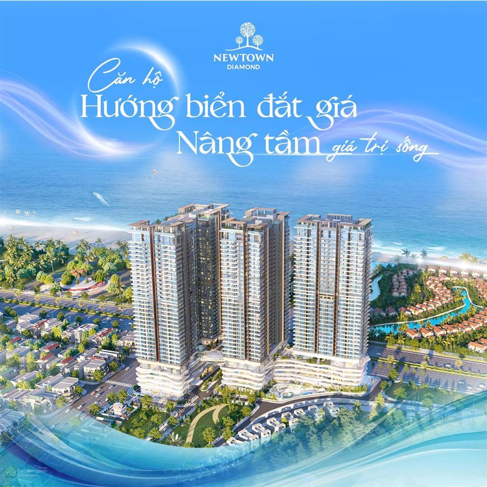Chỉ 56 triệu/m2 căn ngoại giao  căn hộ cao cấp view biển dự án newtown diamond sắp bàn giao