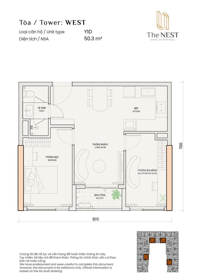 Bán căn hộ 1pn + 1 tại dự án the nest  mua trực tiếp từ cđt 0353 117 ***